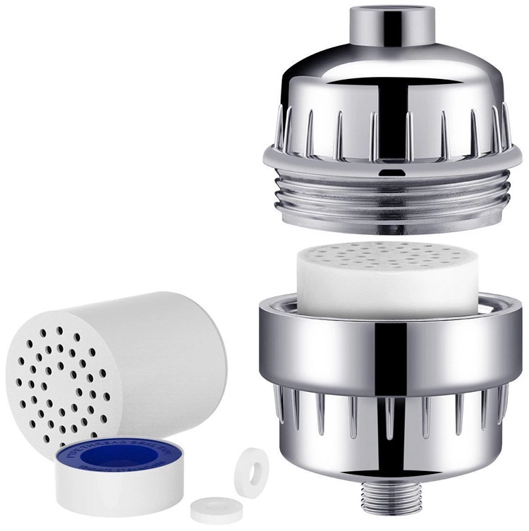 Duschkopf Mit 15-stufigem Filter – ABS, 3+1 Sprühmodi, Hochdruck, Wassersparend, Inkl. Edelstahlschlauch & Ersatzfilter